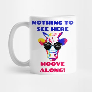 Moove Along! Pop Art Cool Cow Wearing Sunglasses Mug